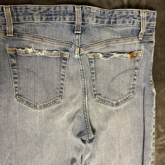 Joe's Women's Straight Leg Raw Hem Light Denim Cropped & Distressed Jeans, W27 - Picture 5 of 10